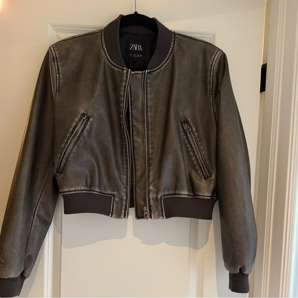 ZARA Bomber Jacket with Ribbed Trim